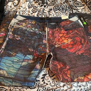 Jordan Craig Men's Slim Straight Jeans - Multicolor Floral Print